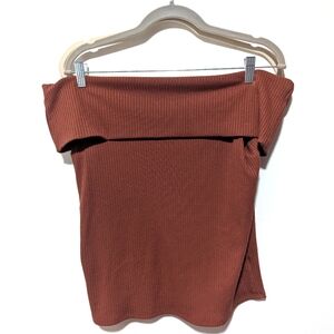 Copper Off-the-shoulder Top